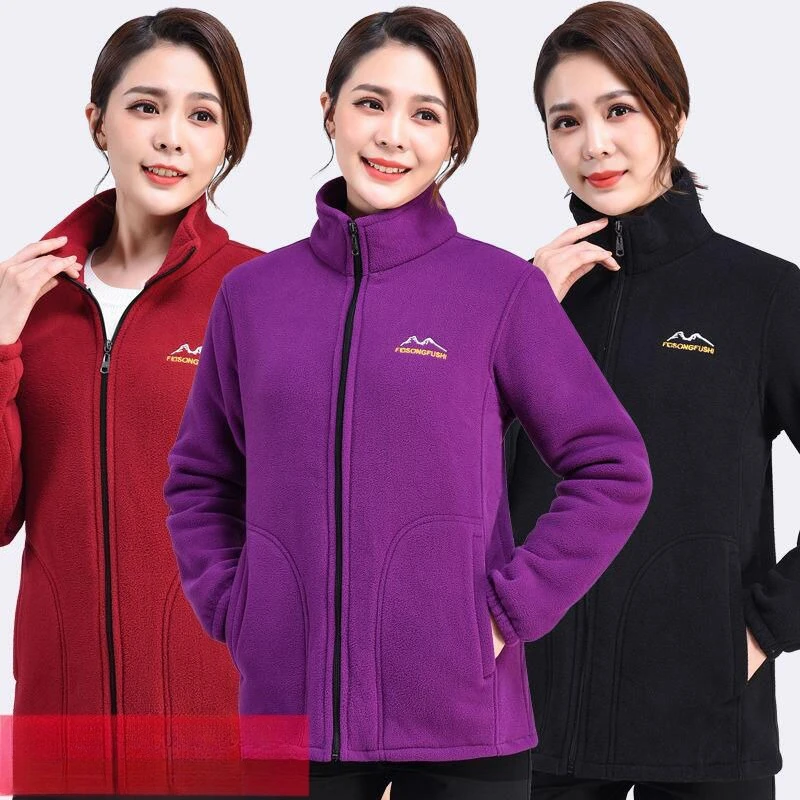 المرأة الجديدة الكورية Sweatershirt أفخم سميكة الشباب و منتصف العمر الصوف معطف الإناث بلوزة فضفاضة البريدي المطرزة سترة