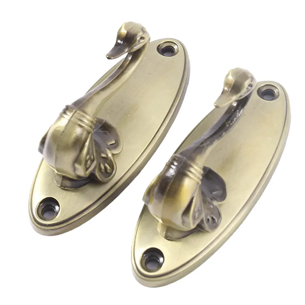2PCS Curtain Wall Hook Vintage Curtain Hooks Hanger Storage Rack Support Rack Home Accessories 8x3.5cm Clothing Wardrobe Parts