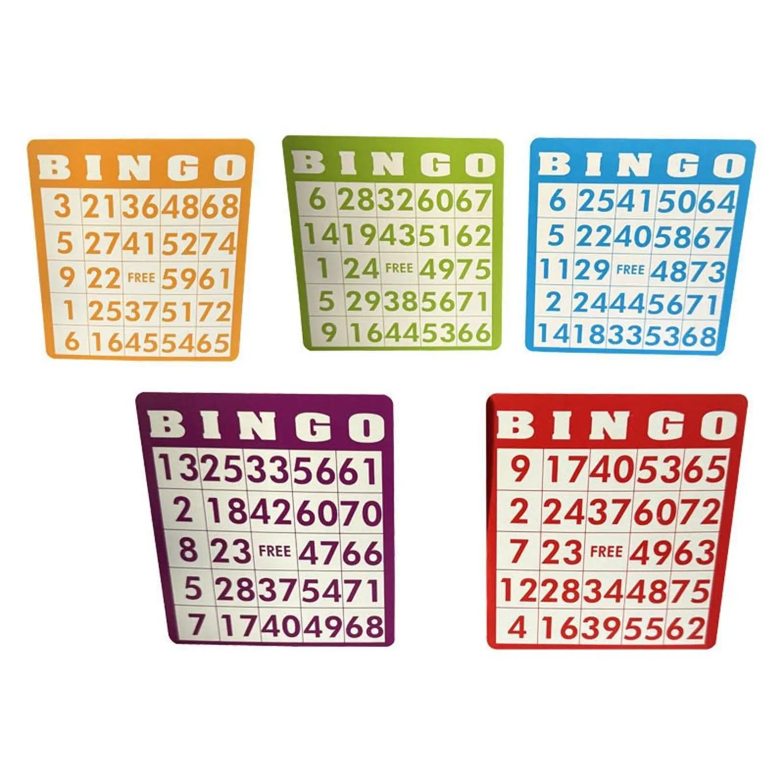 マルチカラービンゴゲームカード紙シート再利用可能な数字セット、大人数のグループ向けボードテーブルトップアクティビティ用