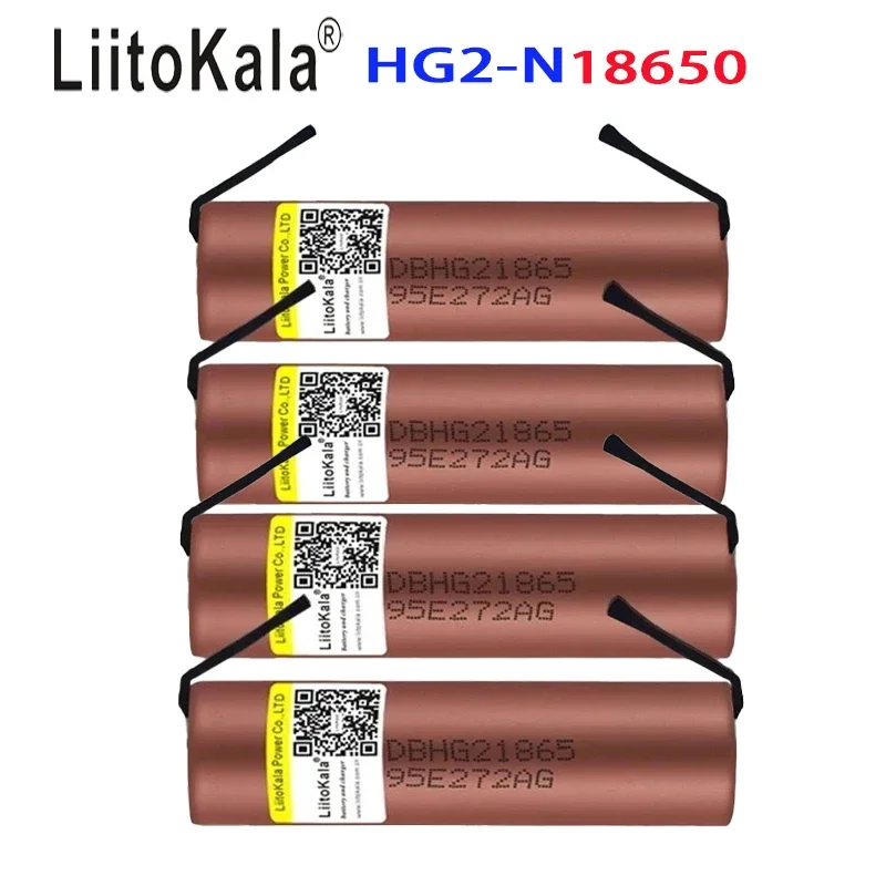 new original Liitokala brand 3.7V 18650 HG2 3000mAh rechargeable lithium battery 30A continuous discharge drone power tool toy