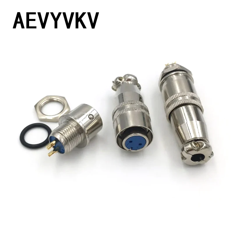 XS8 XS9 XS10 XS12 Aviation Connector Circular Quick Connector 2P 3P 4P 5P 6P Gold Plated Contact Male and Female Plug Socket