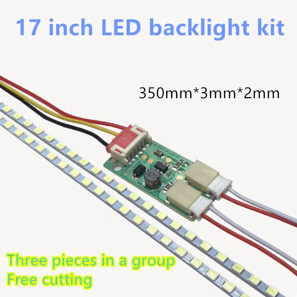 6TV Kit 2 led strips+1 converter + cable LED backlight kit ,work for 15