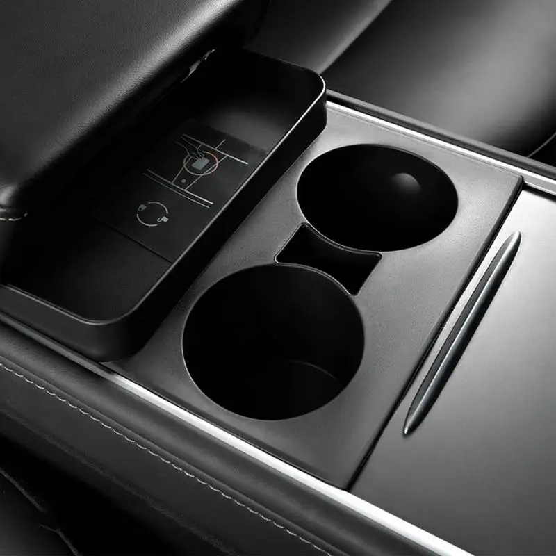Car Cup Holder For Tesla Model 3 /Y Silicone Center Armrest Drinking Bottle Coasters Non Slip Cup Holder For Tesla Interior