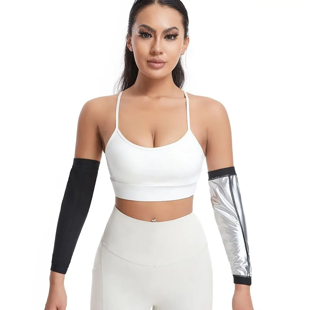 

PU Coating Women's Sports Fitness Arm Suits Sauna Sweat Exercise Arm Band Weight Loss Anti-fall Female Arm Sweat Bands