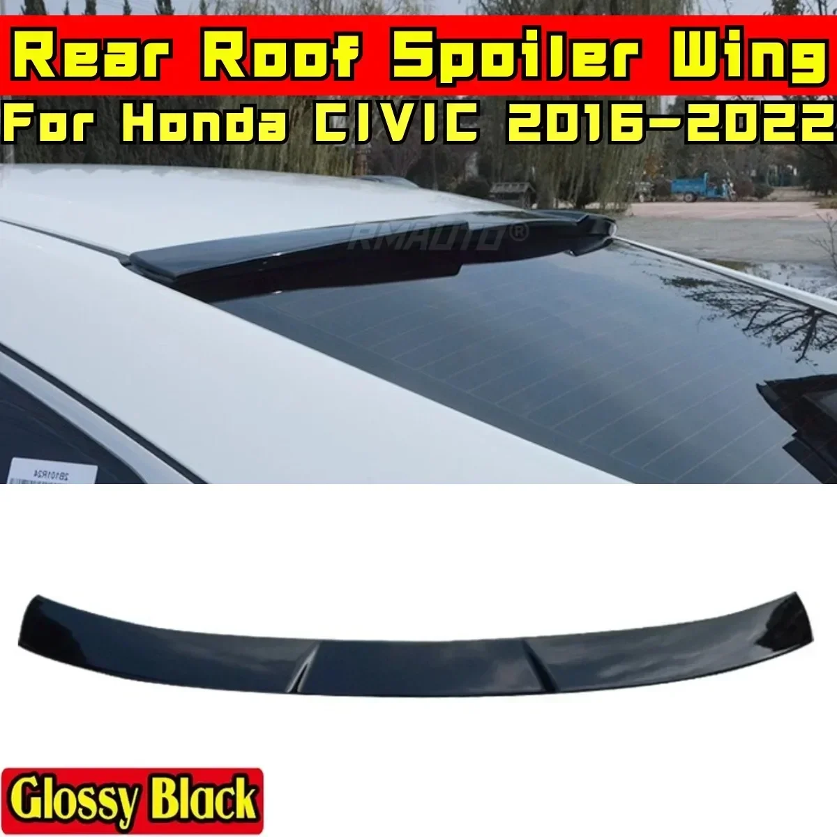 CIVIC Roof Spoiler Dark Blue B Style Glossy Black Roof Wing Spoiler Body Kit For Honda CIVIC 10th Gen 2016-2022 Car Accessories