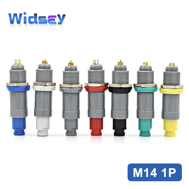 M14 1P Plastic Push Self-locking Connector 2pin 3pin 4pin 5pin 6pin 14pin Plug Socket for Blood Oxygen Probe Medical Equipment