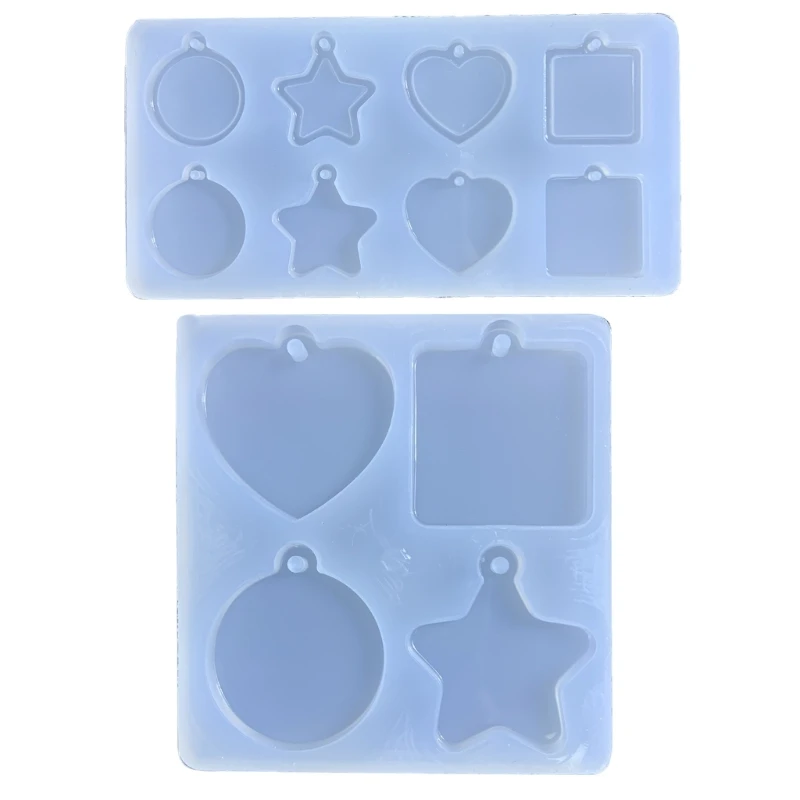 Loves  Round Square Earring Pendant Mold for Resin Casting Jewelry Making