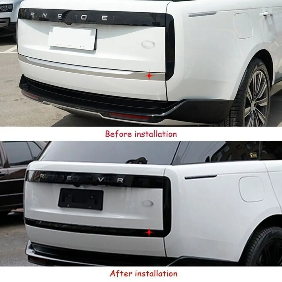 For Range Rover HSE 2023+ Black Rear Door Tail Gate Trunk Molding Trim Cover