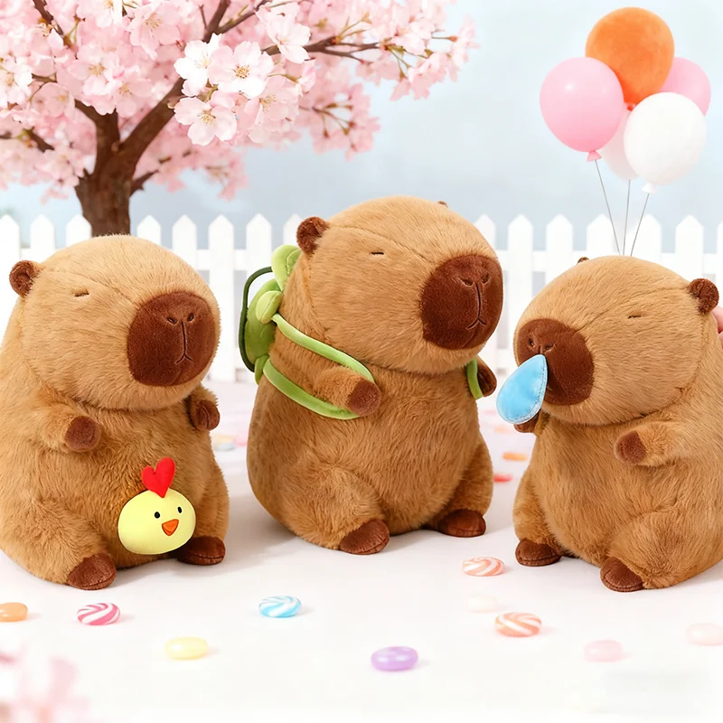 23 cm Capybara peluche jouet poupée de Simulation mignon et drôle cadeaux de jeu sac à dos Capibara mignon et drôle cadeau d'anniversaire cadeau de noël