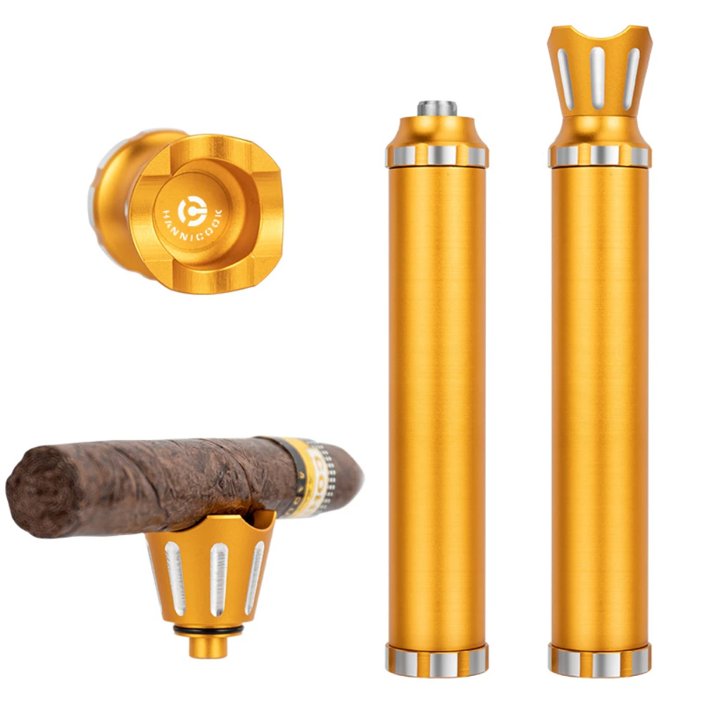 

Metal Aluminum Alloy Cigar Tube Cigar Storage Tube Sealed Tube Portable Cigar Tool Accessories