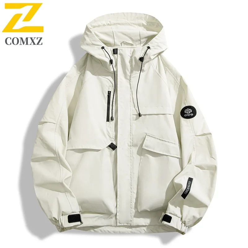 

COMXZ Hiking Comfort Premium Jacket 2025 Men Camping Light Coat Casual Hooded Everyday Use Light Autumn Motorcycle Jacket