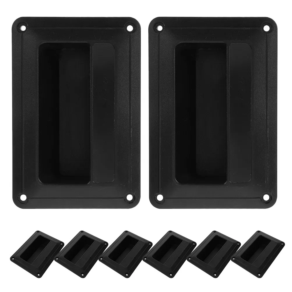 

8 шт. пластиковых боковых ручек для динамиков, черные, изысканное исполнение, совместимы с различными динамиками, современные ручки для домашней аудиосистемы