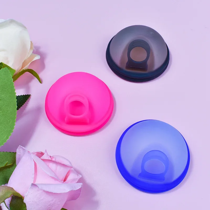 Medical Silicone Menstrual Disc With Ring Reusable Disc Flat Fit Design Cup Collector Feminine Hygiene Period Disk