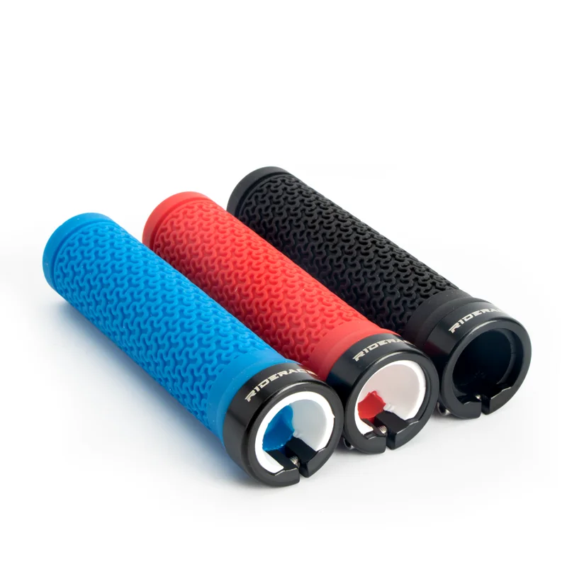 Macio Single-Sided Bloqueio Guiador Tampa, bicicleta Punho Bar Grips, Não-Slip, Acessórios de ciclismo, Borracha Plug, Mountain Bike, MTB