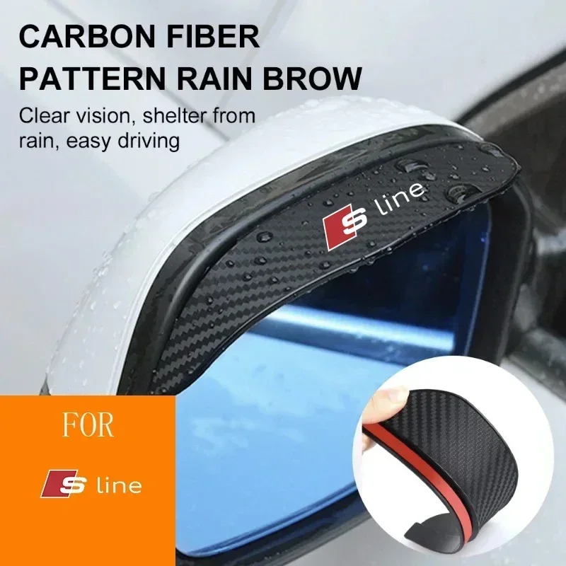 

Car Rearview Mirror Rain Eyebrow For Audi Sline S6 S7 SQ5 SQ7 A3 A4 A5 A6 A7 A8L Q3 Q4 Q5 Q6 Q7 Q8 TT B5 B6 B7 B8 C5 C6 C7 V8