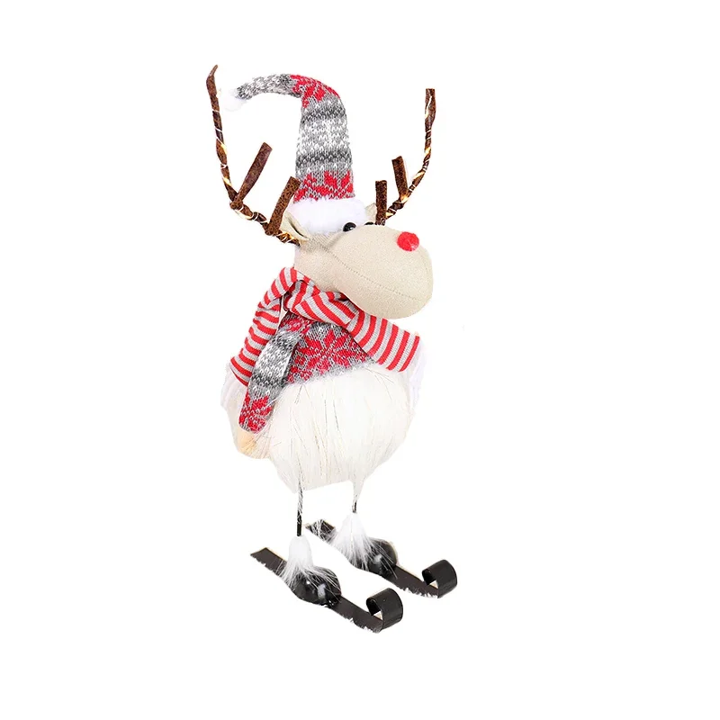 New Year's Day Nordic ins wind small elk ornament Christmas tree small gift luminous doll doll with lamp