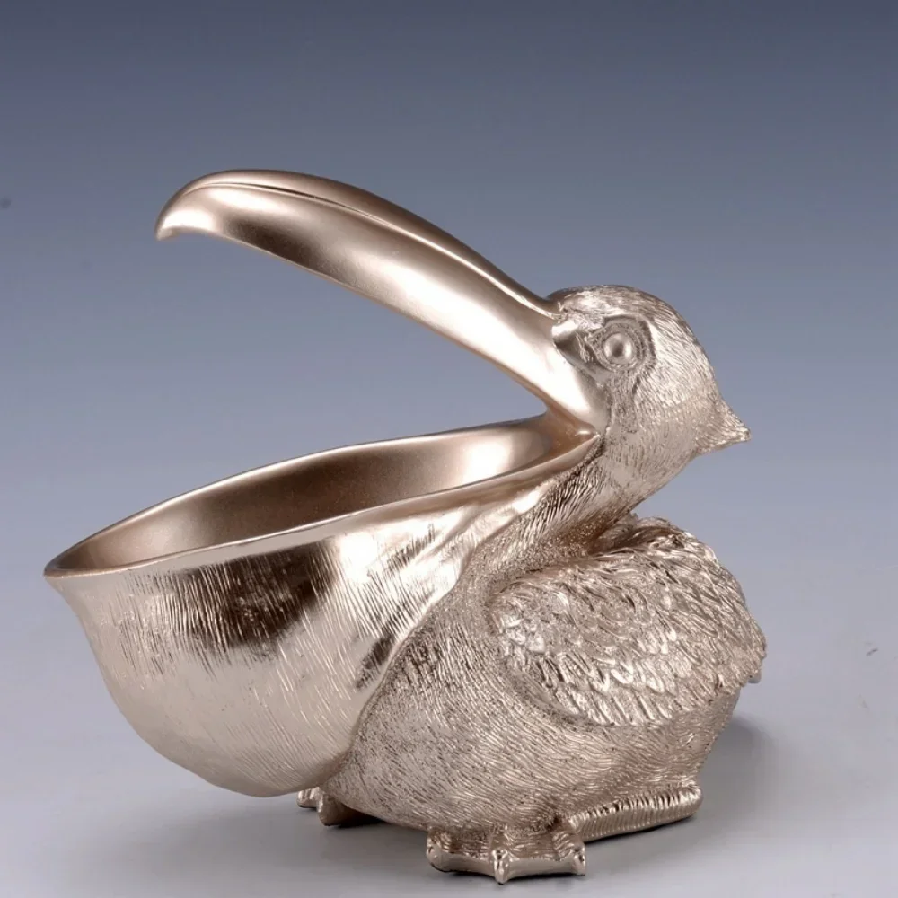 

Статуя птицы с большим ртом, дверной ключ, крыльцо, вино, искусственное украшение для дома, полимерная скульптура, украшение для птиц, подарок