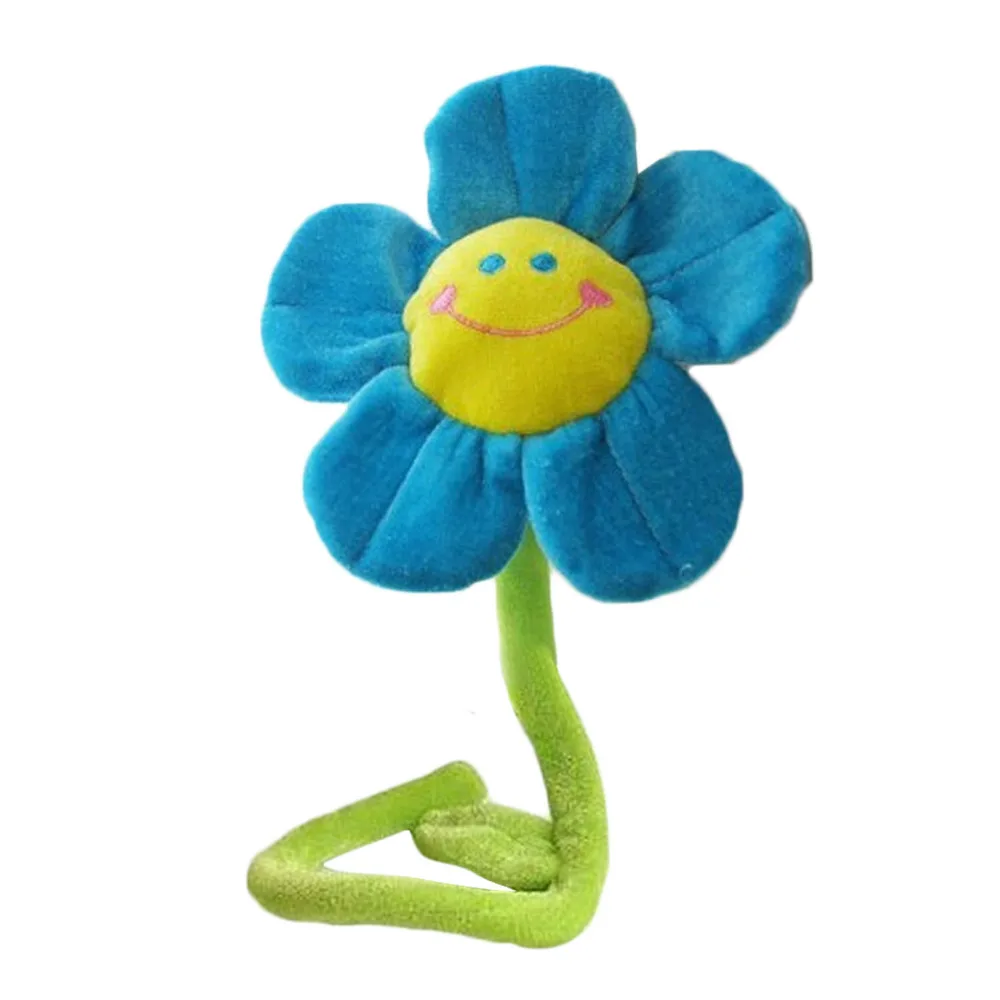 10 Uds. 32cm suave lindo DIY cara sonriente flexible Margarita sol flores peluche plantas juguete muñeca cortina hebilla regalos para niños