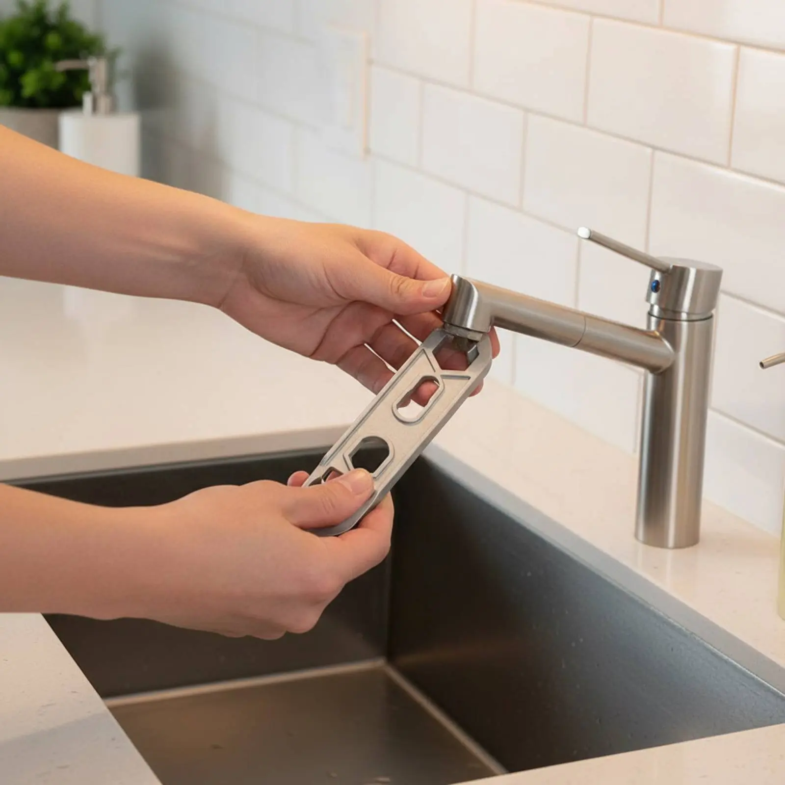 

Faucet Aerator Wrench Multi-Function Multifunction Faucet Wrench Sink Aerator Remover Long-Lasting Compact