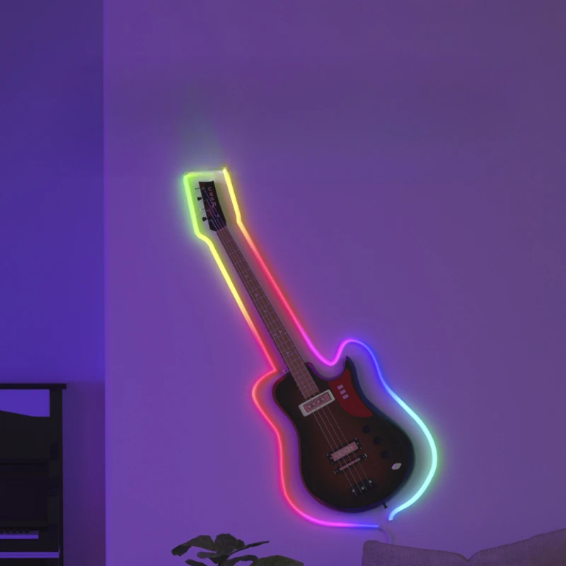 Graffiti WIFI Bluetooth Phantom Neon Music Light with USB Flexible Music Voice Control Running Horse Flowing Light Bar