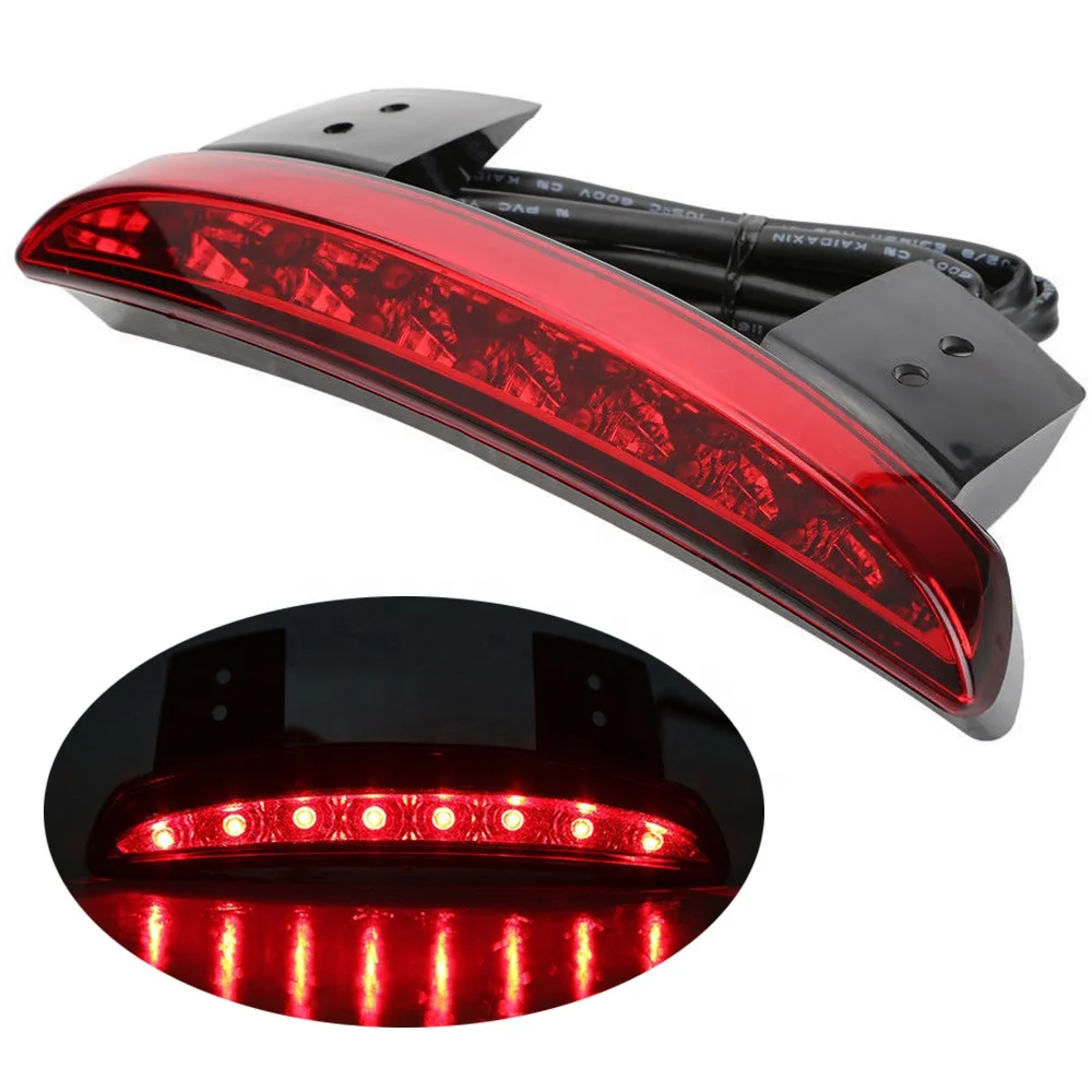 

STLF Smoke Chopped Fender Edge Motorcycle & LED RED Stop Running Brake Rear Tail Light for Sportster XL 883N 1200N XL120