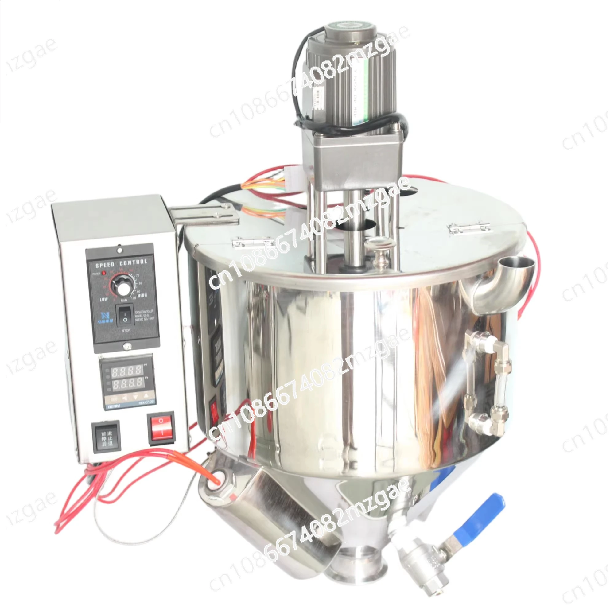 

10-литровый нагревательный смесительный бункер из нержавеющей стали SUS304 с двойной теплоизоляцией, вертикальным сливом и зеркальной полировкой