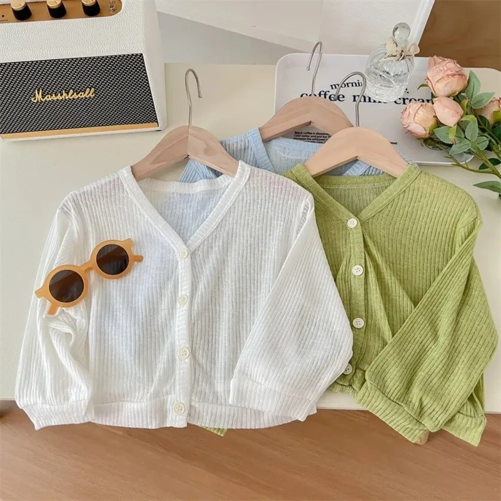 Solid Color Thin Cardigan Jacket Breathable Fabric Lightweight Design Sun Protection Suit Sun Protection Long Sleeve