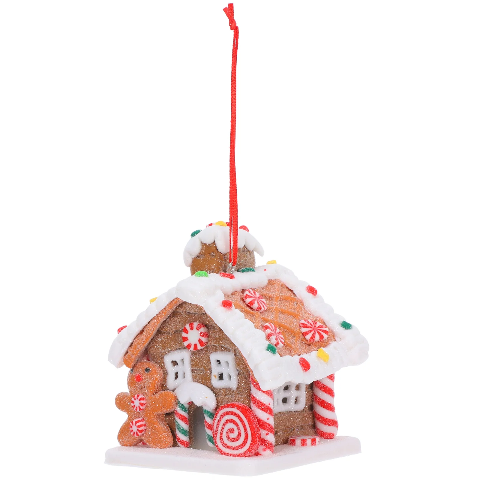 

Christmas Gingerbread LED Light Small Clay Hanging Ornament Tree Decor Holiday Window Display Charming Xmas Decoration