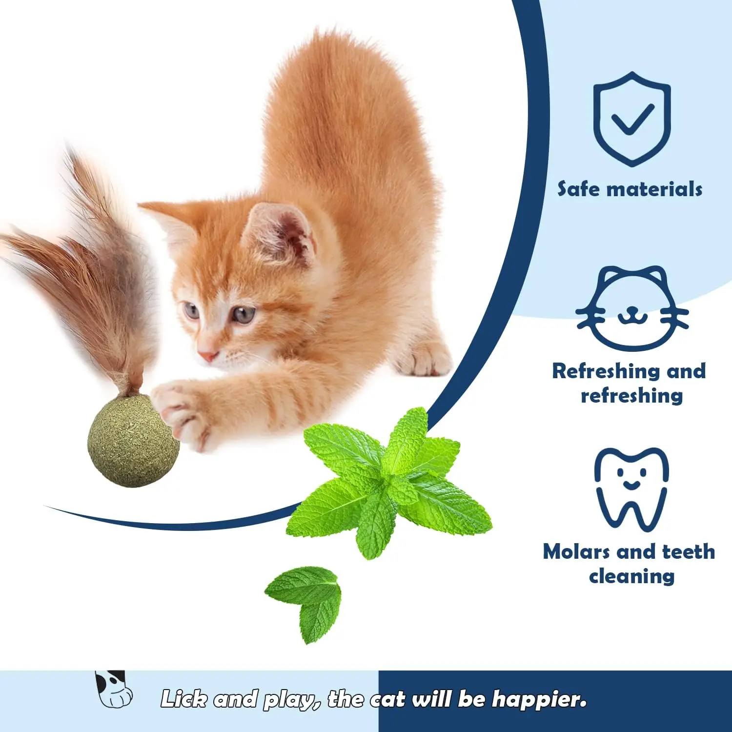 

100% Catnip Compressed Mint Safety Healthy Pet Catnip Toys Catnip Ball Interactive Chew Catnip Pet Supplies