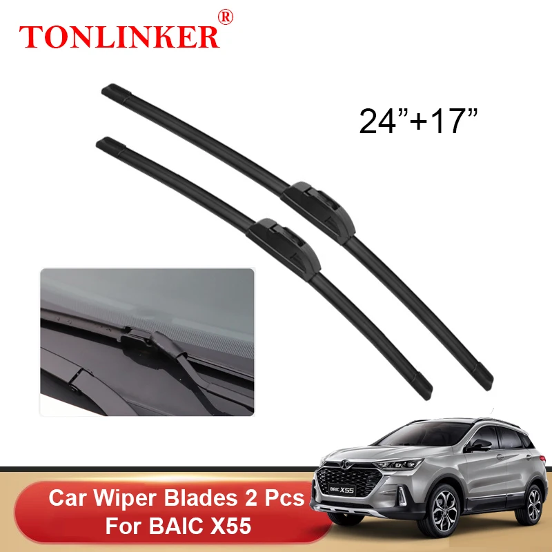 

TONLINKER Car Wiper Blades For BAIC X55 FL 2020 2021 2022 Model 1.5T ELITE COMFORTABLE Car Accessories Front Windscreen Wiper