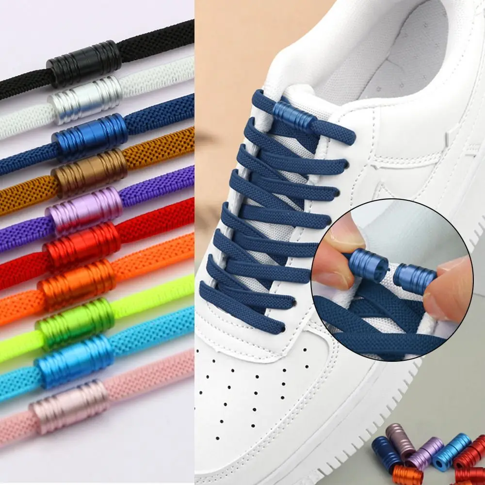 Fashion Semicircle No Tie Shoelaces Locking Man Women Elastic Lazy Shoe Laces Sneakers Quick Shoelaces Shoe Accessories