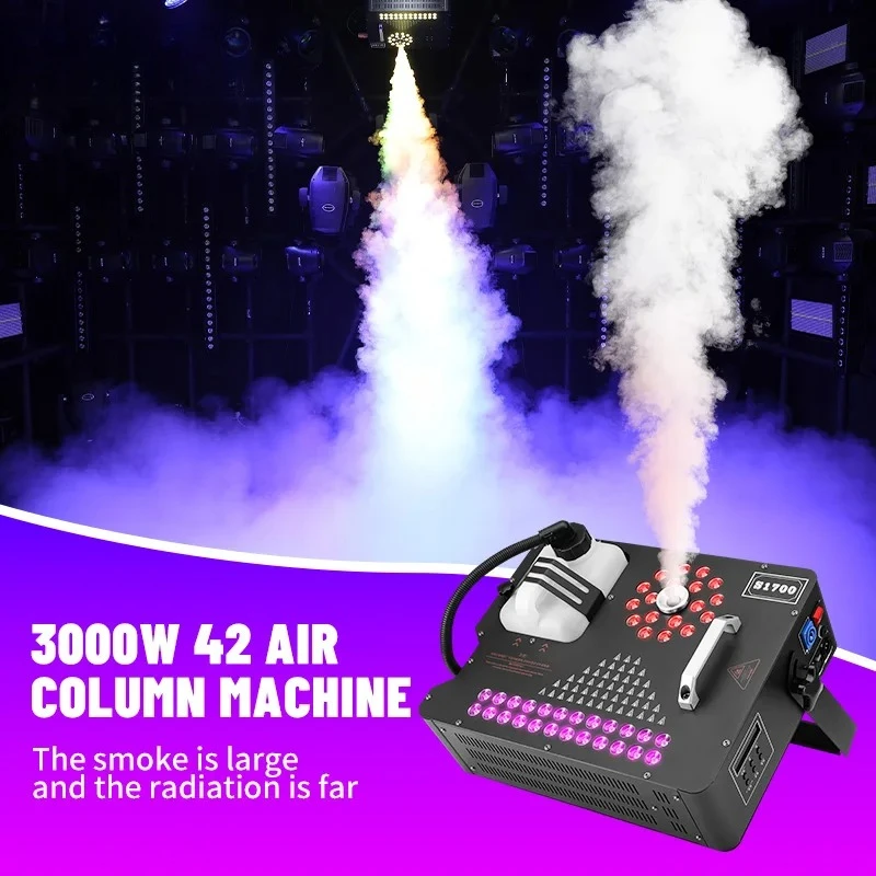 Durable 300W RGB LED Iron Smoke Machine Aluminium Electric Remote Control Source for Weddings