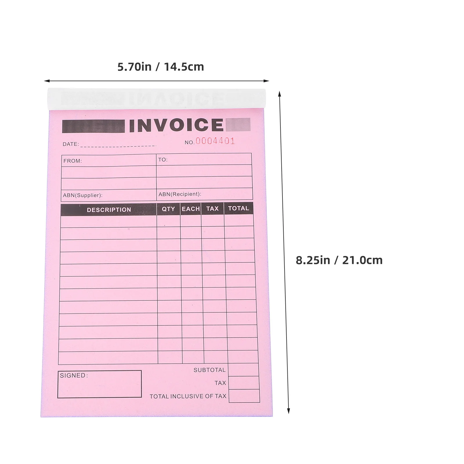 5Pcs Two-Part Invoice Delivery Note Order Receipt Book Paper Builtin Writing Board for Small Business Photography