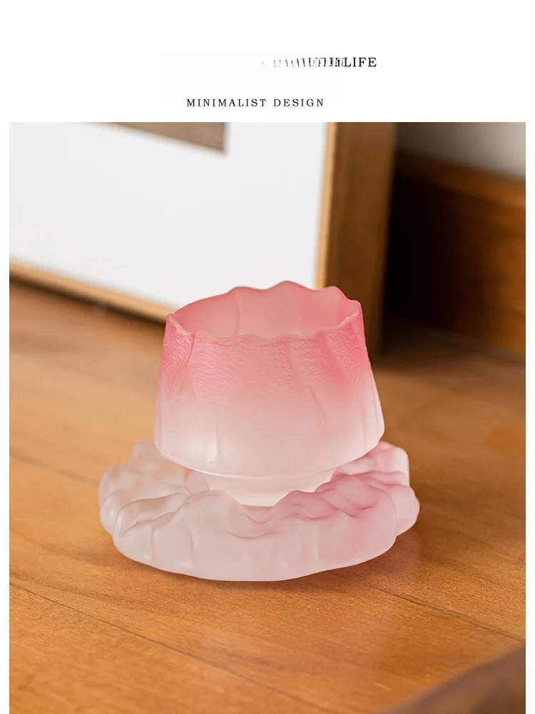 Taza de Vidrio Degradado Estilo Japonés Tlife, Taza Pequeña para Té, Taza para Sake, Estilo Montaña de Polvo, Estilo Chino, H...