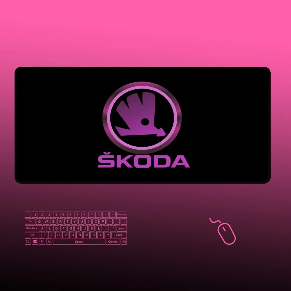 SkodaS Mousepad Gaming 400x900 Locking Edge Big Gamer Large Rubber Art Computer Mousepad Laptop Desk Mat