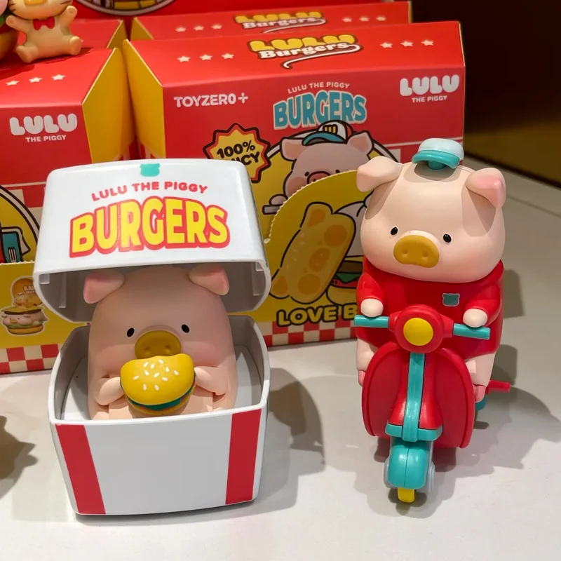 

Original Lulu The Piggy Burgers Series Blind Box Surprise Bag Collect Kawaii Doll Desktop Decoration Ornament Trend Toy Gift