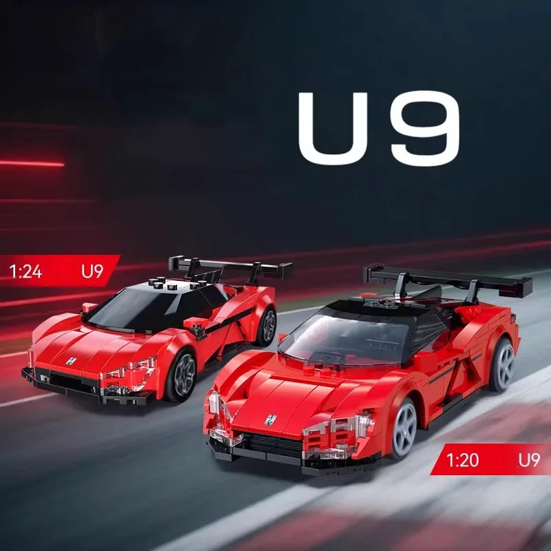 

Speed Champion 1:20 Scale EV Super Sport Car Model Yangwang U9 Building Block Rc Brick Radio 2.4ghz Remote Control Vehicle Toy