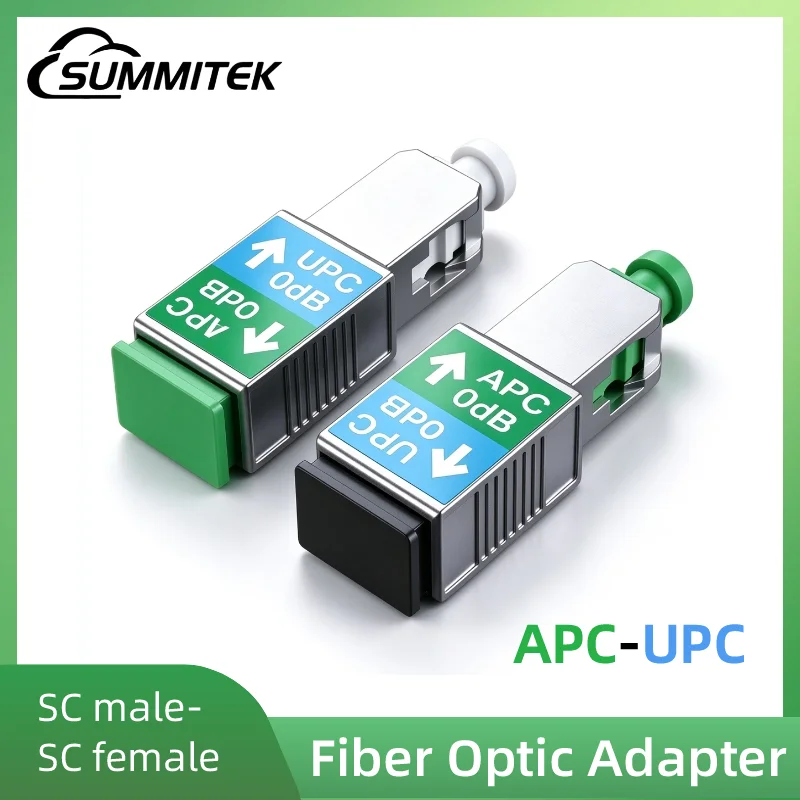 SUMMITEK 0dB SC Male to Female APC UPC Optic Fiber Attenuator Single-mode Optical Fiber Cable Interface Connection Coupler
