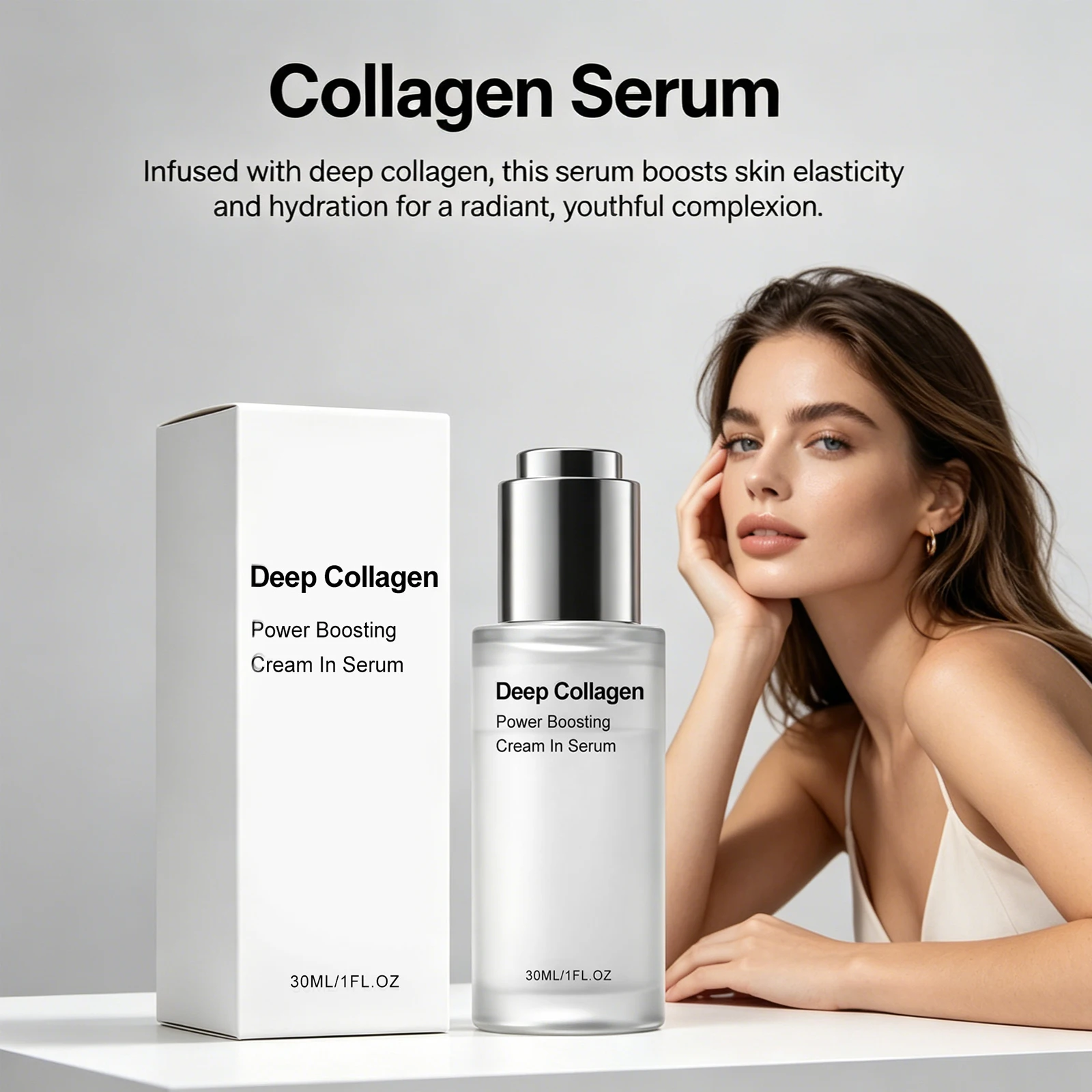 Hydrating Collagen Essence Deeply Revitalizing Firming Face Enhance Facial Radiance Elasticity Hyaluronic Acid Skin Care Serum