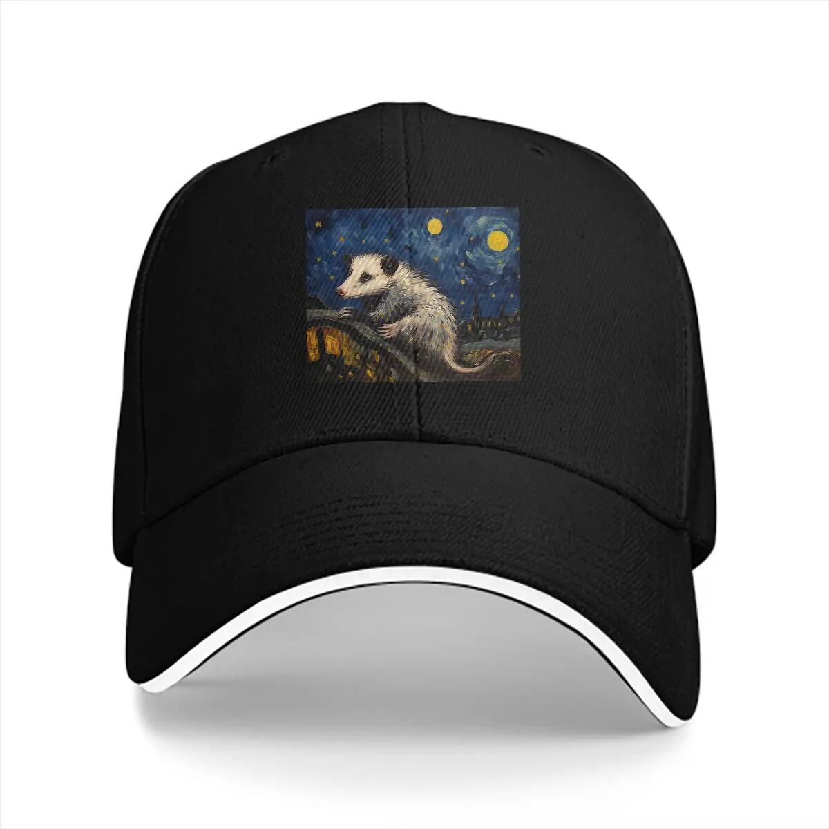 

Starry Night Opossum Version Baseball Cap Men Hats Women Visor Protection Snapback Opossum Caps