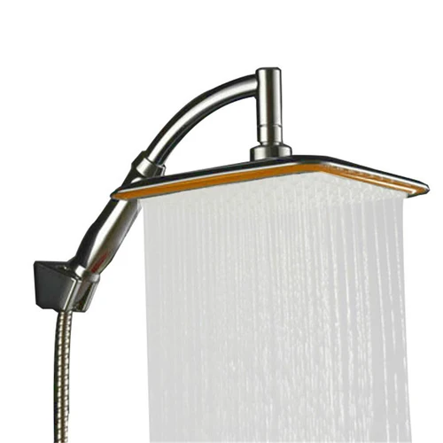 Cabezal de ducha de lluvia para baño, giratorio de 9 pulgadas, 360 grados, ABS cromado, ahorro de agua, brazo de extensión de ducha, cabezal de ducha de mano fino