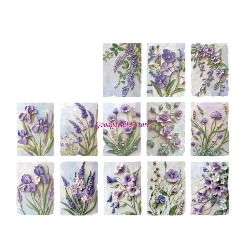 Embossed Flower Paper Scrapbooking Paper for Journaling Scrapbooking Card Making 