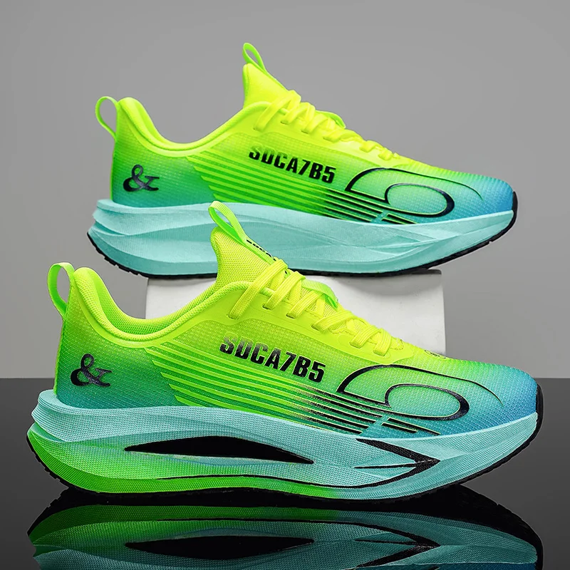 Running Shoes for Men Carbon Plate Professional Racing Marathon Training Running Sneakers Shock Absorption Sport Shoes for Women