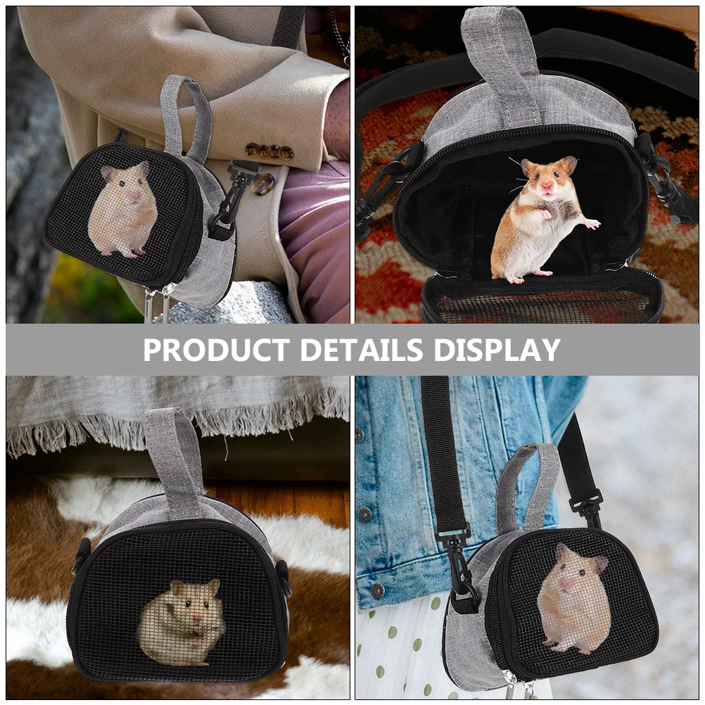 

Small Pet Carrier Bag Portable Oxford Fabric Breathable Mesh Travel Pouch For Hamster Rat Bunny Guinea Pig Outdoor Pet Supplies