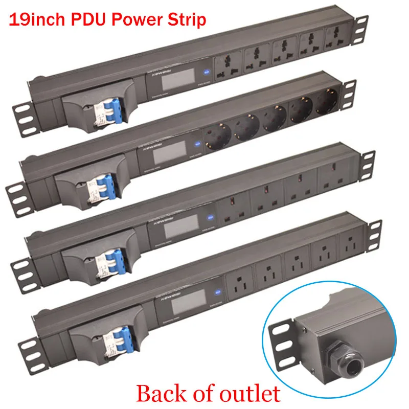 

Блок питания PDU с креплением на шкаф 19 дюймов ЕС США Великобритания C13 универсальная розетка цифровой вольтметр Амперметр ватметр 16A/32A переключатель воздуха