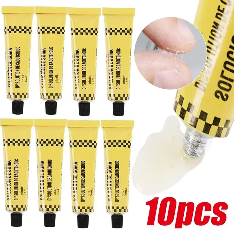 

New 1/10pcs Automobile Tire Repairing Glue Inner Tube Puncture Kit Repair Cement Rubber Cold Patch Solution Motorcycle Bicycle