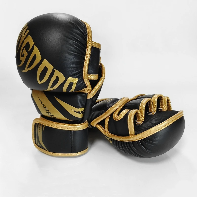 Professional MMA Half Finger Kick-Boxing Gloves for Men and Women PU Karate Muay Thai Training Adults Kids Equipment