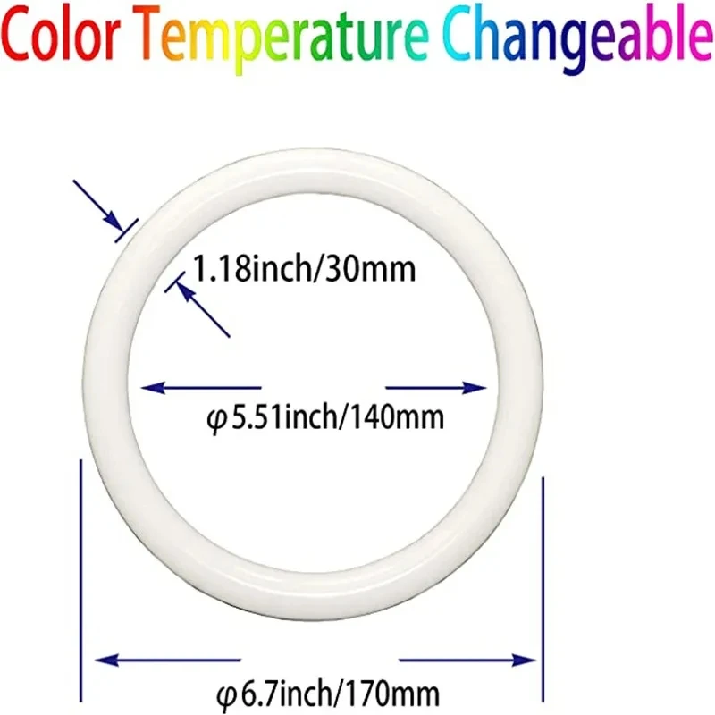 Imagem -05 - Lâmpada Led Circular Lâmpada Fluorescente Cor Ajustável Substituição para 22w Círculo 12 230v Fc8 G10q t9