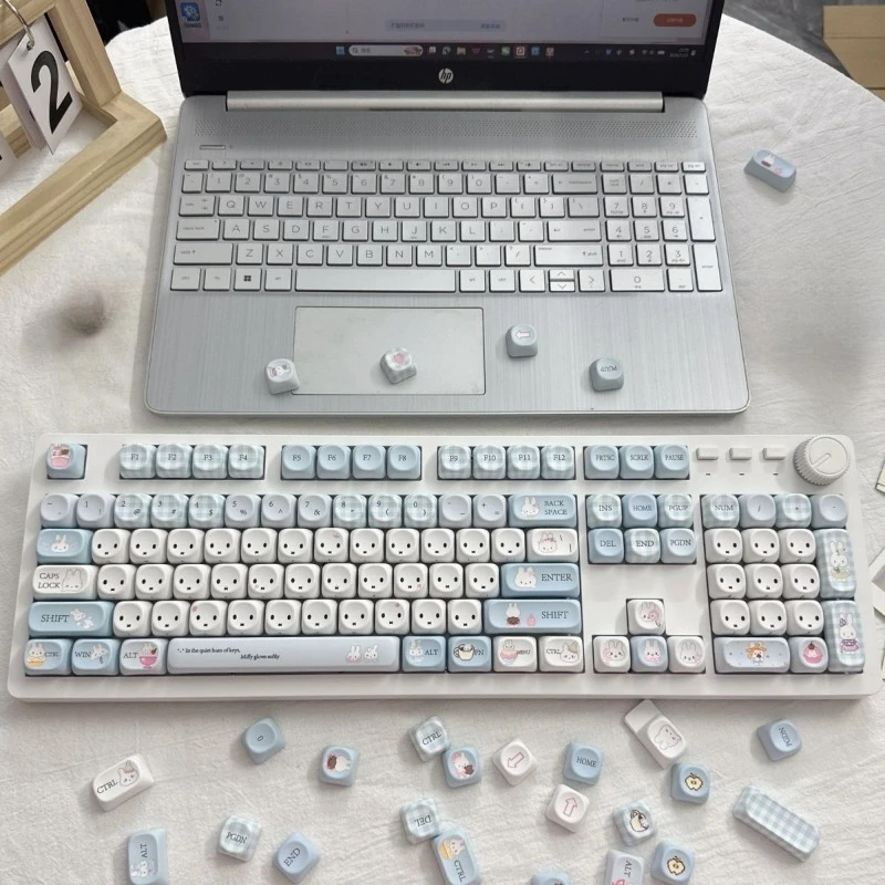 Anime Miffy Mechanical Keyboard Wired Emoticons Good Looks Cartoon Hot Selling Gift Wholesale Good Things Cute Simple Practical