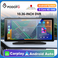 Podofo 4+64G Android CarPlay Car Video Player 10.36\